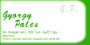 gyorgy pales business card